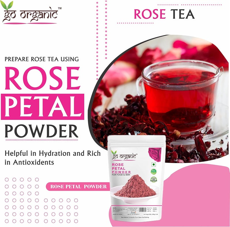Go Organic Rose Petal Powder for Skin and Food - Image 5