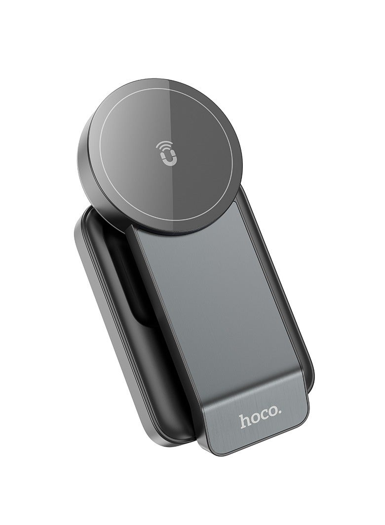 hoco CQ3 Motorcycle Folding 3-in-1 Magnetic Wireless Fast Charger – For Phones, Earphones, and Apple Watch, Foldable with Ambient Light