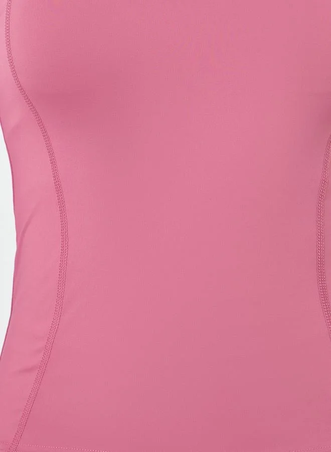 Styli Active Round Neck Fitted Long Sleeve Top