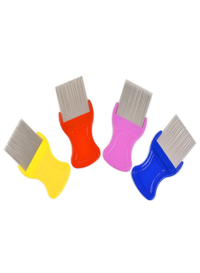 YTBYT 4 Pcs Lice Combs Removal Dandruff Comb with Metal Teeth for Humans or Pets Hair - Image 1