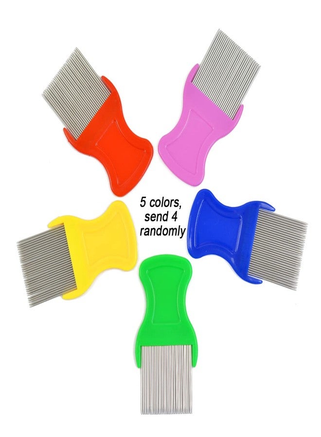 YTBYT 4 Pcs Lice Combs Removal Dandruff Comb with Metal Teeth for Humans or Pets Hair - Image 3