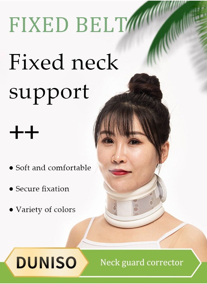 DUNISO Neck Brace Neck Support for Neck Pain and Pressure Relief Soft Anti-bowing Cervical Vertebra Traction Corrector, Home Medical Forward Tilt Fixed Support Neck Device  - Image 2