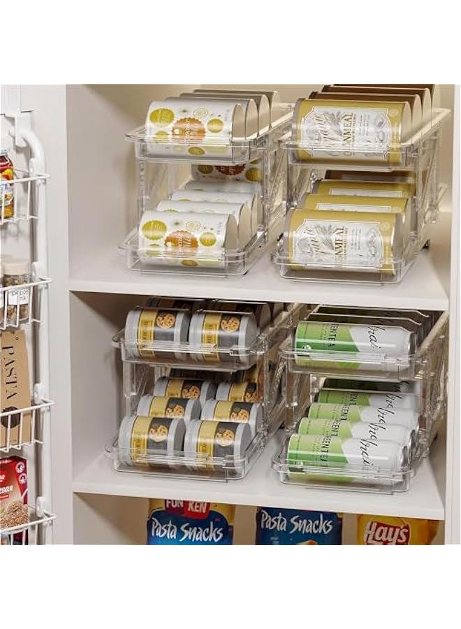 ميكسد موزع المياه الغازية في الثلاجة ، مجموعة من اثنين من أجهزة تخزين المياه الغازية التي يمكن ضبط العرض ، طبقة مزدوجة المشروبات يمكن البوب الأعلى رف ، ثلاجة ، أدوات المائدة غرفة ، خزانة ، أعلى الجدول المشروبات جهاز التخزين ، شفافة ( 2 مجموعات ) - Image 5