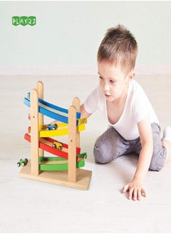 Play22 Wooden Car Ramps Race - 4 Level Toy Car Ramp Race Track Includes 4 Wooden Toy Cars - My First Baby Toys - Toddler Race Car Ramp Toy Set is A Great Gift for Boys and Girls - Original - pzsku/ZB616EBD299350568D563Z/45/_/1686916872/c830432a-e56a-4f65-8b61-774e5989fc2b