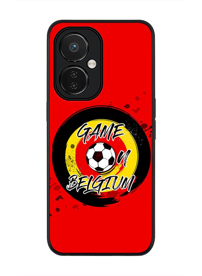 Stylizedd Rugged Black edge case for Nord CE 3 Lite Slim fit Soft Case Flexible Rubber Edges Anti Drop TPU Gel Thin Cover - Game on Belgium - Image 1