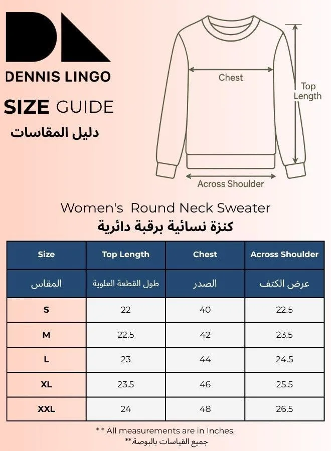 Dennis Lingo Grey Melange Women's Grey Melange 100% Acrylic Solid Regular Fit Sweater for Women | Best Price UAE