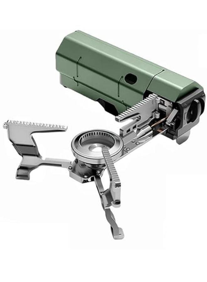 سمارتكس موقد خارجي قابل للطي، موقد كاسيت محمول، موقد غاز قوي بقوة 2600 واط، موقد غاز خارجي صغير الحجم مع حقيبة تخزين مناسب للنزهات وحمل حقائب الظهر والمشي لمسافات طويلة والمغامرات والمنزل مع رأس موقد مقاوم للرياح، مصنوع من سبائك الألومنيوم - Image 1