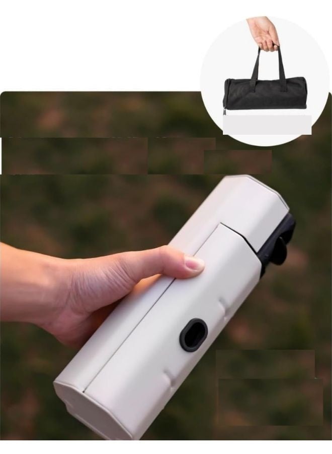 سمارتكس موقد خارجي قابل للطي، موقد كاسيت محمول، موقد غاز قوي بقوة 2600 واط، موقد غاز خارجي صغير الحجم مع حقيبة تخزين مناسب للنزهات وحمل حقائب الظهر والمشي لمسافات طويلة والمغامرات والمنزل مع رأس موقد مقاوم للرياح، مصنوع من سبائك الألومنيوم - Image 3