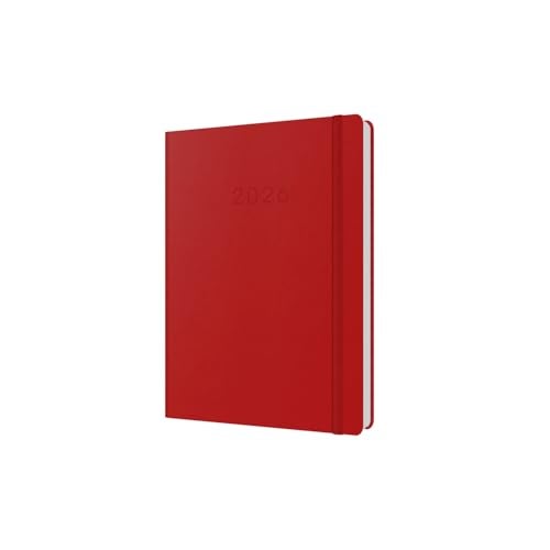 Collins Legacy 2026 12 Month Calendar Year Planner DayToPage with 12 Hourly Appointments Diary A5 Hard Cover Red CL511526 - Image 1
