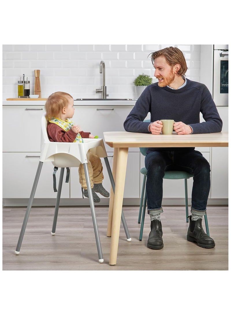 BLOOMING TIME Baby Chair with tray and seatbelt, White - Image 2