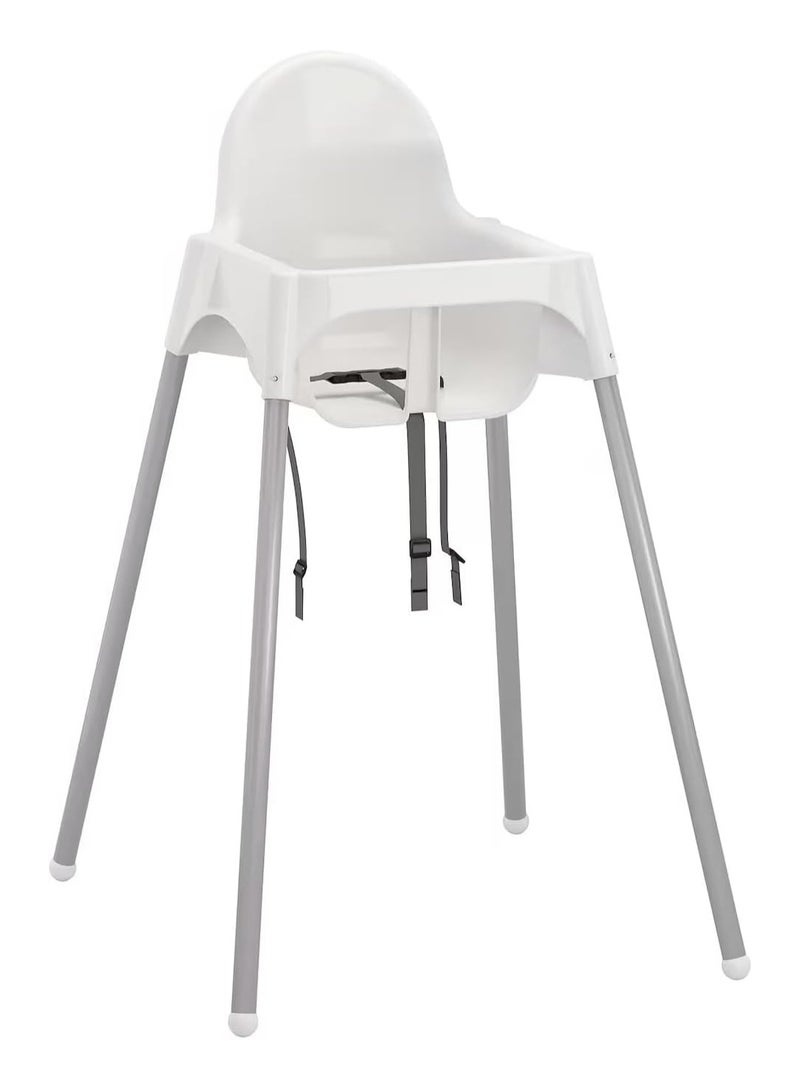 BLOOMING TIME Baby Chair with tray and seatbelt, White - Image 1