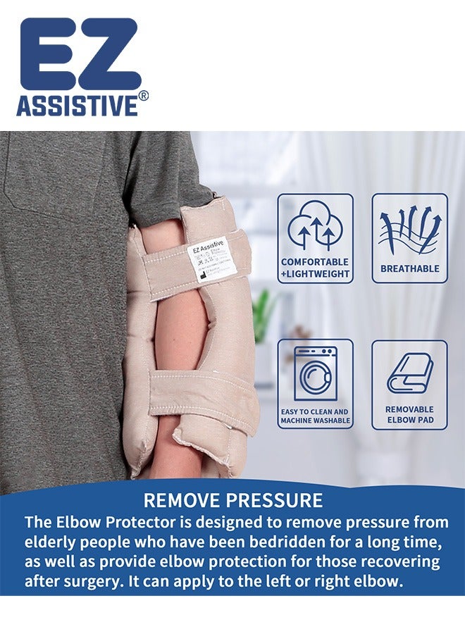 Ehucon Elbow Pads Elbow Protectors for Elderly and Bedridden Patient, Elbow Cushion Protector with Soft Fibre, 1 Count - Image 3