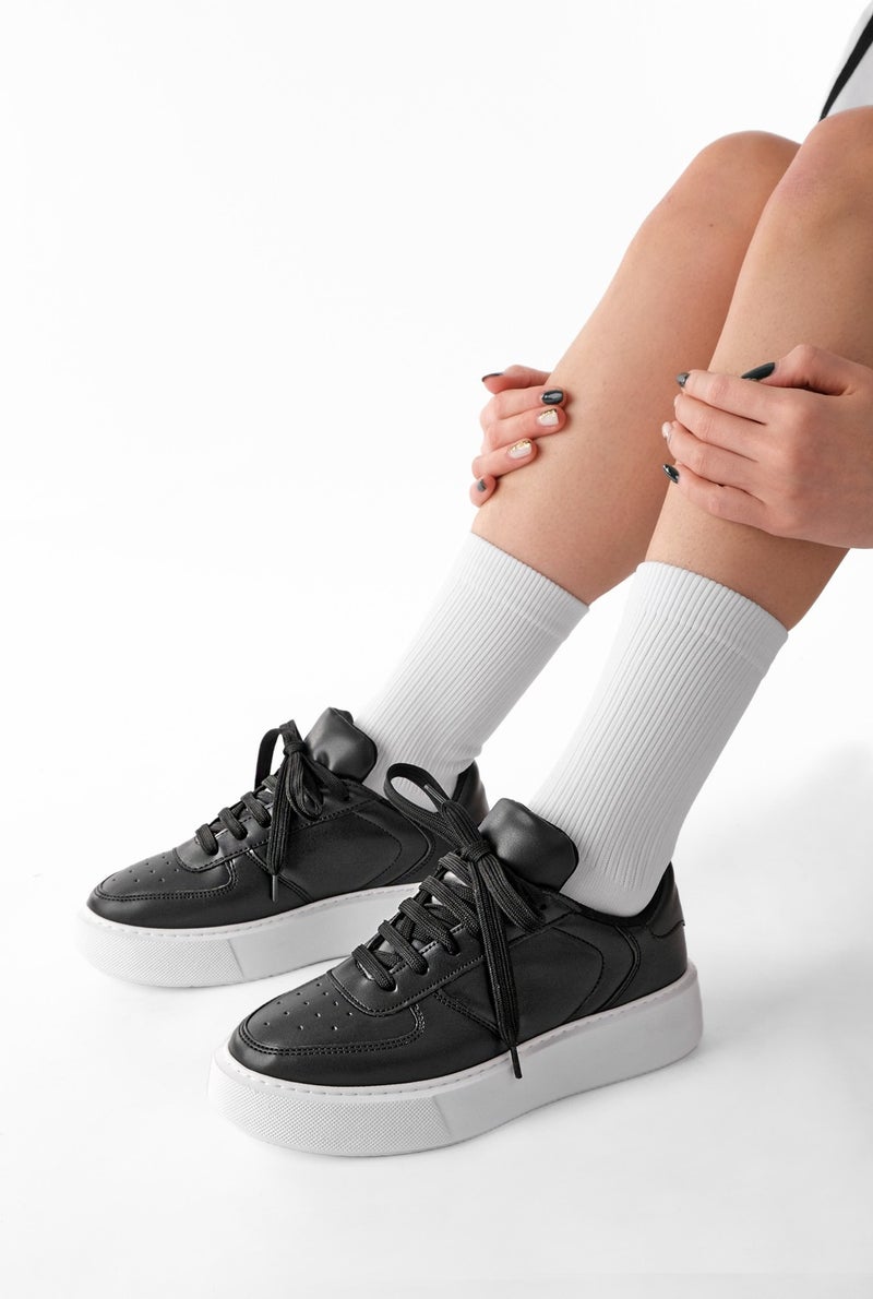 MARJIN Women's Sneaker Sports Shoes Thick Sole Lace-Up Azin  - Image 2