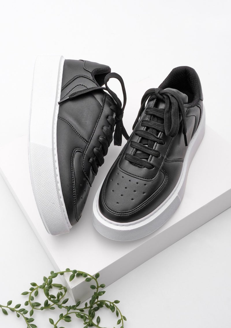 MARJIN Women's Sneaker Sports Shoes Thick Sole Lace-Up Azin  - Image 1