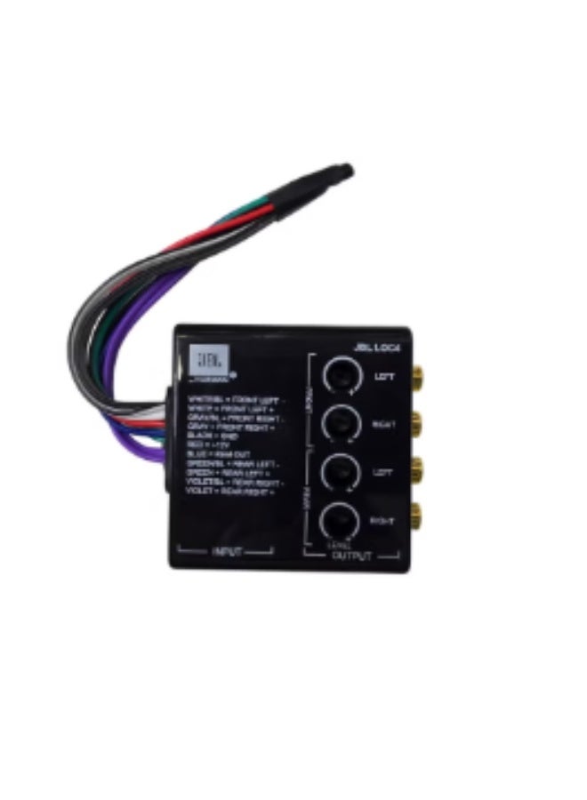 JBL LOC4 High-Low Converter 4-Channel – Speaker to RCA Line Level Adapter | Remote Turn-On Signal | Adjustable Output | Noise-Free Ground Isolation - Image 1