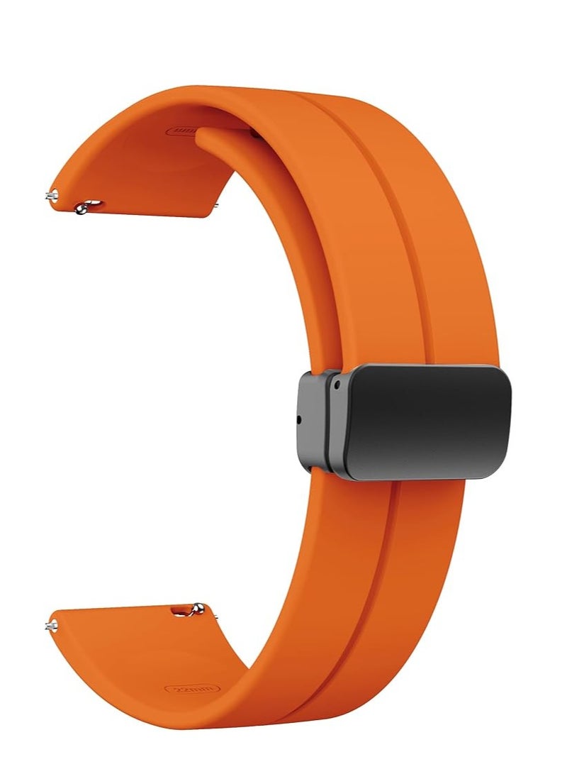 Magnetic Watch Band 16mm 18mm 19mm 20mm 22mm  Soft Silicone Sport Watch Band for Men Women - Image 1