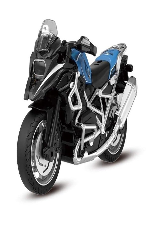 FEXXA Police Motorcycle Toy - Pull Back Motorcycle Toys, Tiny Gift with Music Lighting, Latte Motorcycles Toy for Kids Boys Age 3-8 Year Old [Multicolor] (TOURTER Bike -Blue) - Image 1