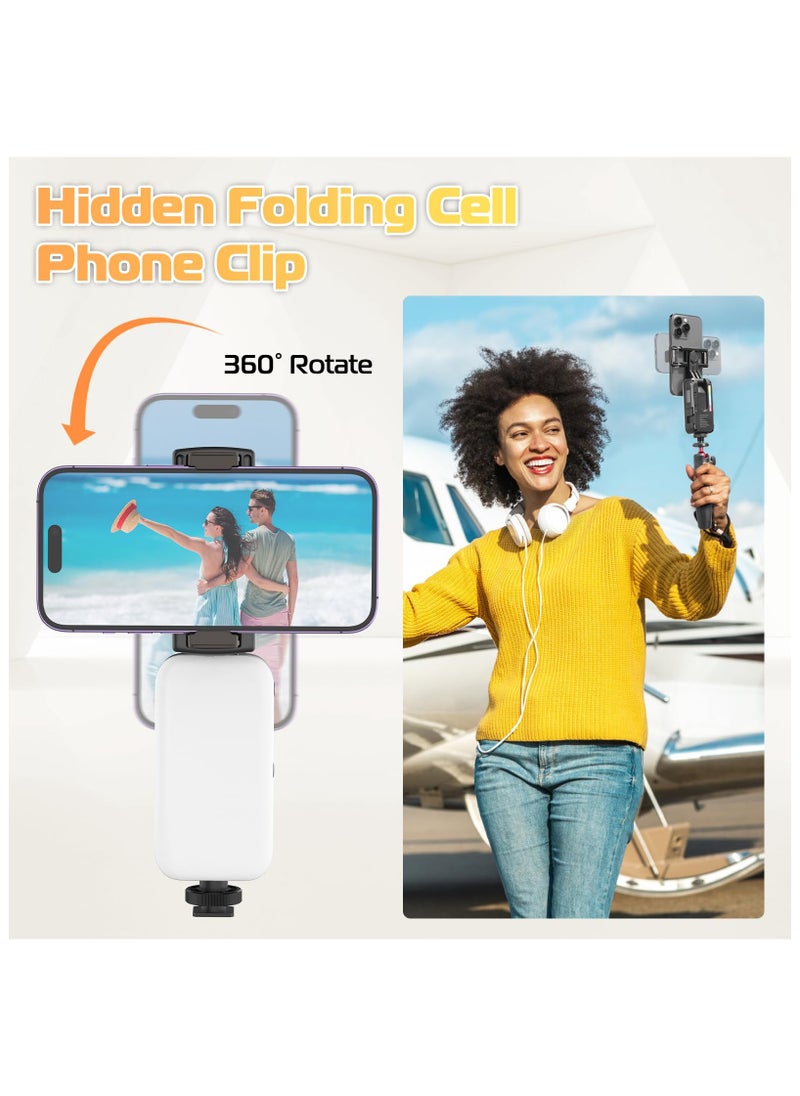 SYOSI - RGB Video Light, LED Camera Light 360° Full Color Portable Photography Lighting, Quick Release Cold Shoe Adapter and Phone Clip, 2500mAh Rechargeable CRI 95 2500 9000K Dimmable Panel Lamp - Image 1