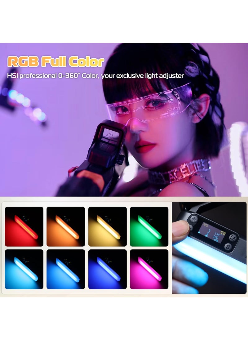 SYOSI - RGB Video Light, LED Camera Light 360° Full Color Portable Photography Lighting, Quick Release Cold Shoe Adapter and Phone Clip, 2500mAh Rechargeable CRI 95 2500 9000K Dimmable Panel Lamp - Image 1
