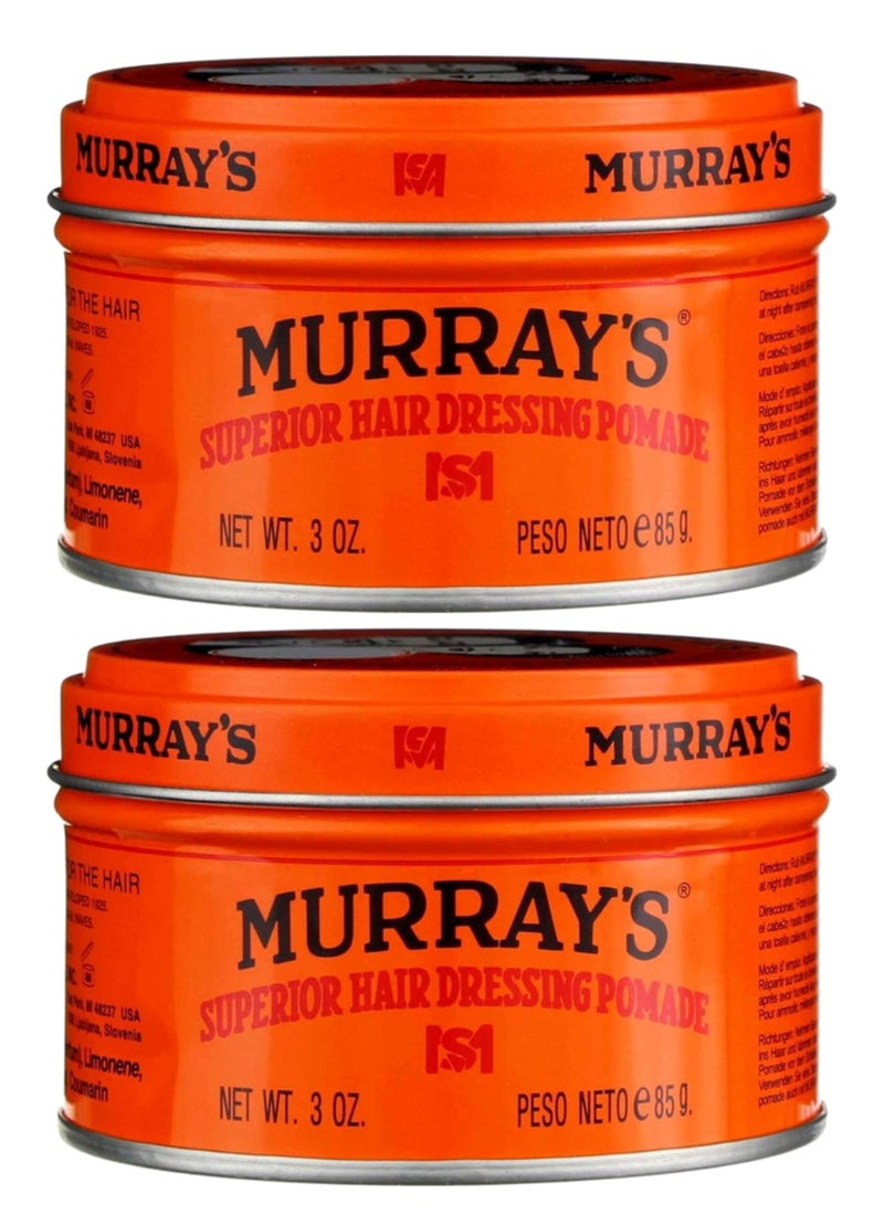 Murrays Superior Hair Dressing Pomade 2 Pack