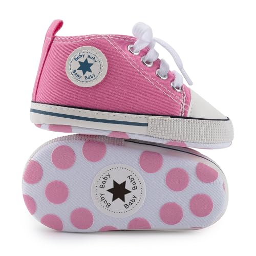 Meckior Save Beautiful Baby Girls Boys Canvas Sneakers Soft Sole High-Top Ankle Infant First Walkers Crib Shoes - Image 3