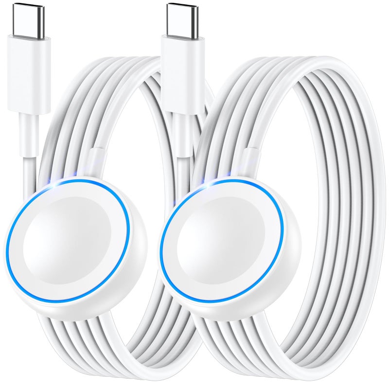 Ynhaw 2Pack for Apple Watch Charger Fast Charging, 5W Fast iWatch Charger, 4FT Travel Essentials Magnetic USB C Charging Cable Made for Apple Watch Series 11/10/9/8/7, Ultra 3/2/1, SE3(1.2m/4ft Cable) - Image 1