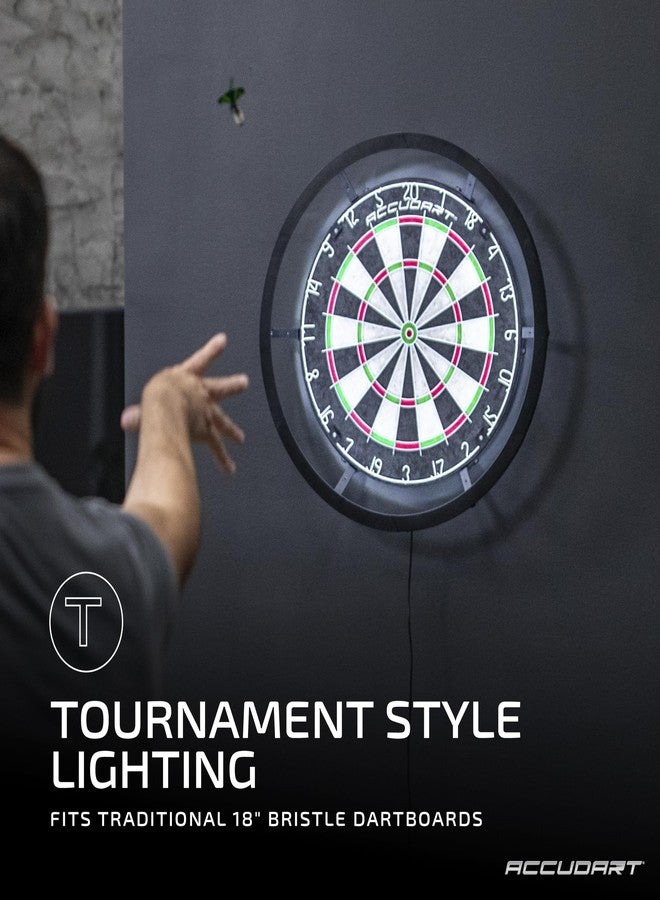 Accudart Vortex LED Surround - Tournament Style - 360 Degree Bright LED Lighting - Fits Traditional 18" Boards - Attaches Together in Minutes - Image 4