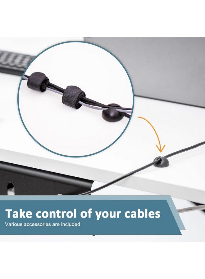 Serplex® Under Desk Cable Organizer Desktop Power Extender Organizer Tray No Drill Home Office Tangle Free Under Desk Power Cord Organizer for Outlet Extension, Power Cords, 15.75''x3.94''x4.72'' - Image 5