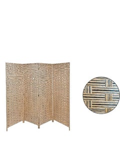 AL KHALDIYA Foldable partition room divider, 4 panels, dark brown 
