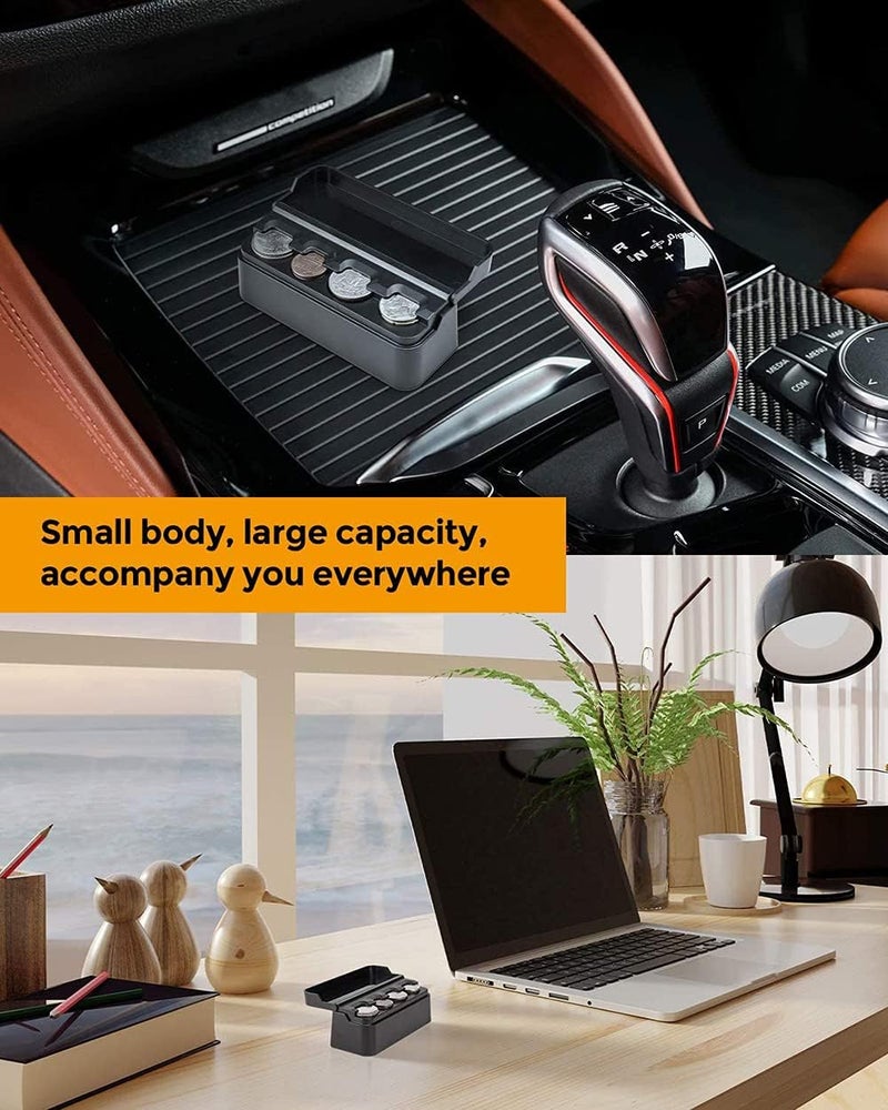 Luckam Coin Holder for Car Change Organizer Universal Storage Coin Money Dispenser Compatible with Most Car Trucks Accessories for Cars, Homes, and Offices - Image 3