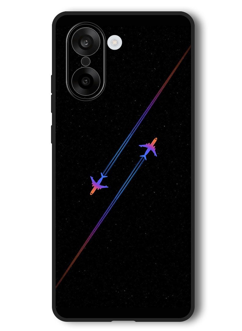 Theodor Case Compatible with OnePlus Nord CE 5 6.77 Inch Protection Shockproof Bumper Cover Airplanes - Image 1