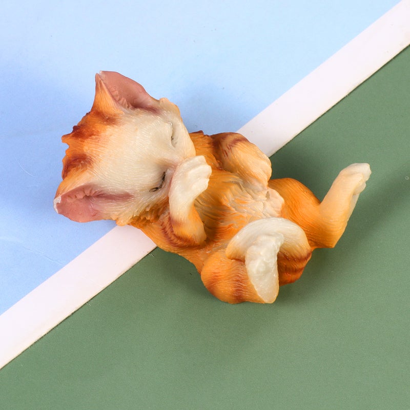 🍳 ملصقات مغناطيسية للمطبخ والمنزل بتصميم قطط كرتونية برتقالية من الراتنج - Image 5