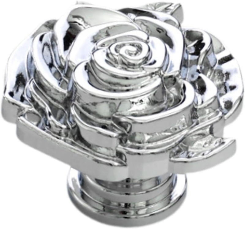 misppro Rose Flower Knob Door Handle Decorative Brass Cabinet Knob for Dresser Closet Bookcase Easy Installation - Image 1