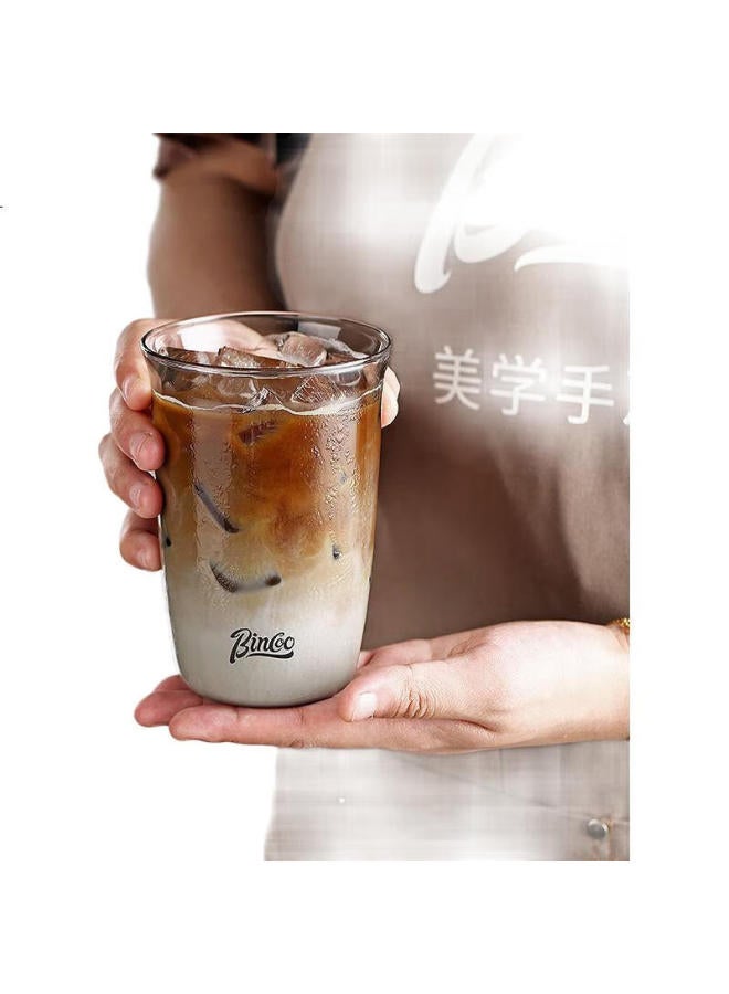 Bincoo Black Knight Glass Cup For Latte, Iced Americano, Milk, Special Cocktail, Coffee, Heat-Resistant Mug, Latte Art - Image 2