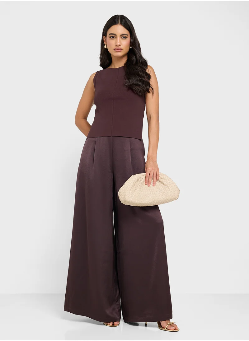 تيد بيكر Wide Leg Satin Jumpsuit
