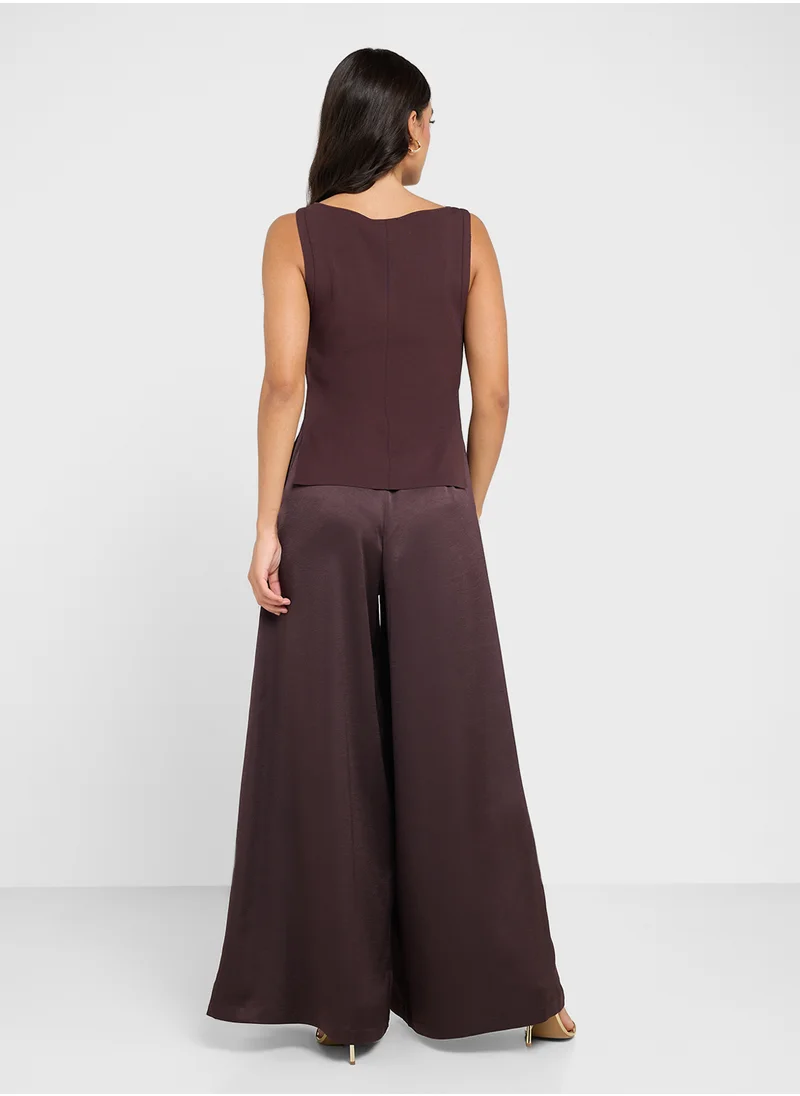 تيد بيكر Wide Leg Satin Jumpsuit