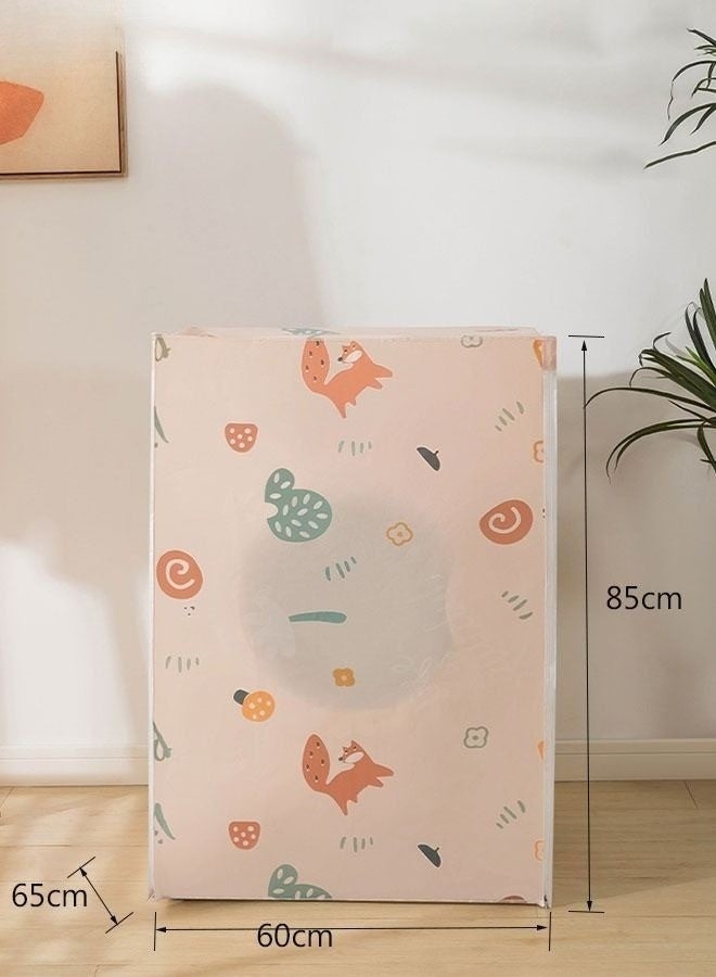 هابي هوم غطاء غسالة أوتوماتيكي مع سحاب، واقٍ من الشمس ومقاوم للماء والغبار، مناسب لمعظم الغسالات والمجففات ذات التحميل الأمامي، غطاء حماية متين للحفاظ على الأجهزة المنزلية في المطبخ أو الحمام أو الشرفة 58×62×85 سم (متعدد الالوان) - Image 3