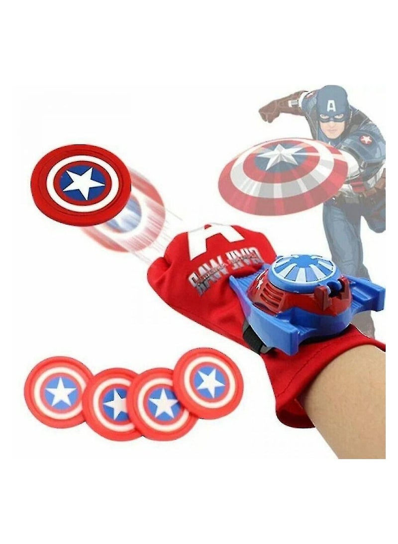 Superhero Gloves Disc Launcher for Kids Toy - Captain America - Image 1