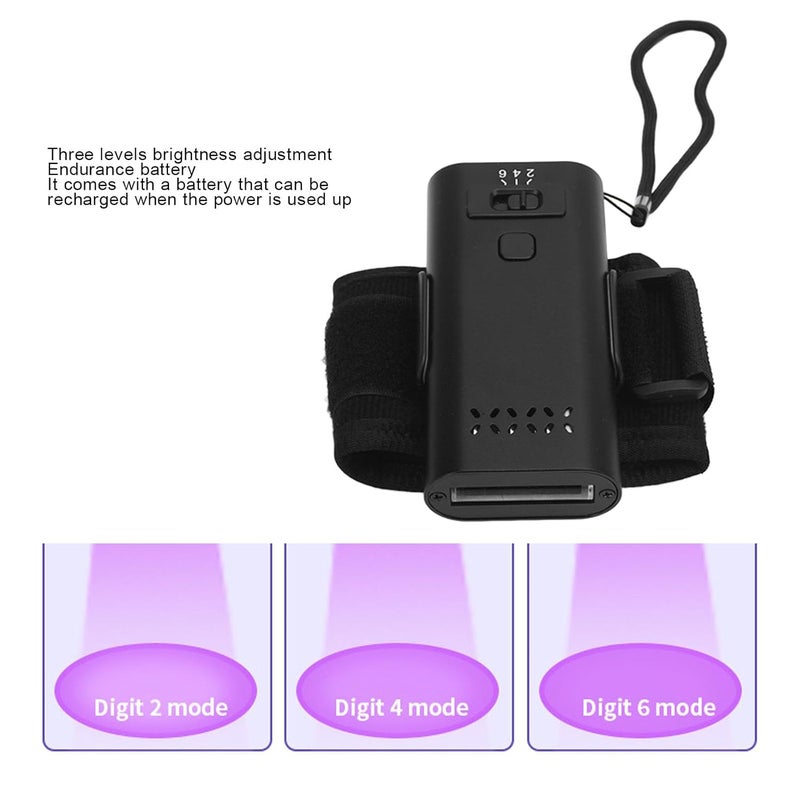 ألوان عصرية متنوعة مجموعة وصلات الشعر LICAEVEY V Light، ضوء غراء محمول 395 نانومتر، ضوء LED مصغر سريع المعالجة بقوة 6 واط، مصباح رموش LED محمول لفن الأظافر وتمديد الرموش (أسود) جوي وبري - Image 5