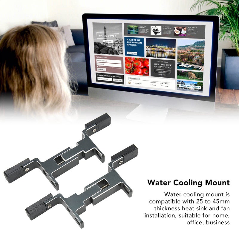 Aluminum Alloy Water Cooling Bracket Mount For 25 to 45mm Thickness PC Cooler Stand - Image 3