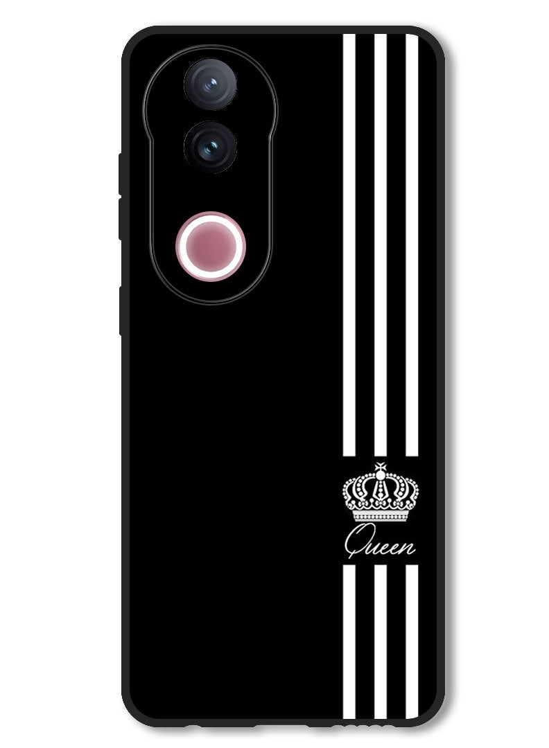 Theodor Case Compatible with Vivo V50 Protection Shockproof Bumper Cover Queen Crown - Image 1