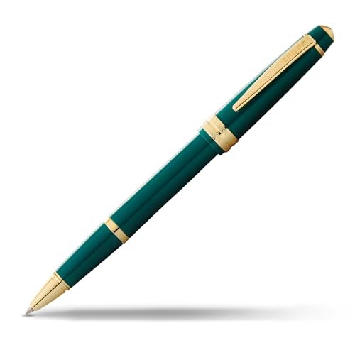 Cross Bailey Light Polished Green Resin Rollerball Pen – Refillable, Medium Point Black Ink, Presented in Everyday Gift Box - Image 1