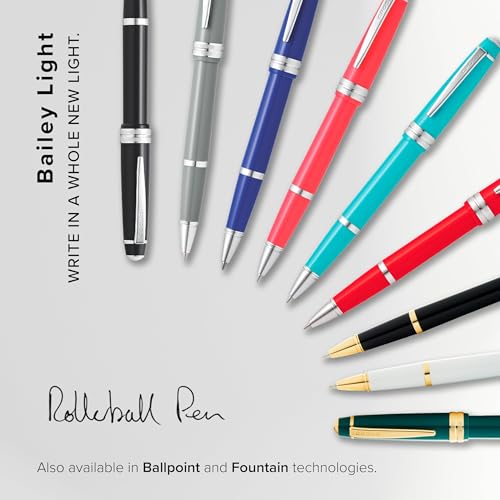 Cross Bailey Light Polished Green Resin Rollerball Pen – Refillable, Medium Point Black Ink, Presented in Everyday Gift Box - Image 5