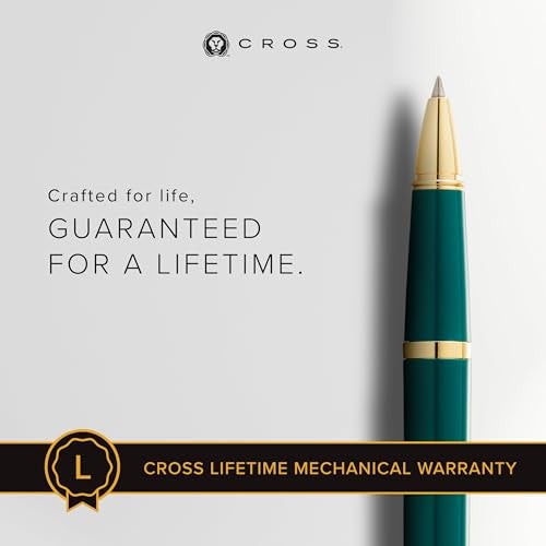 Cross Bailey Light Polished Green Resin Rollerball Pen – Refillable, Medium Point Black Ink, Presented in Everyday Gift Box - Image 3