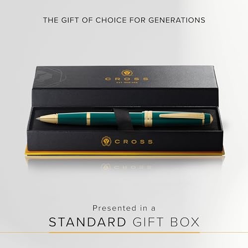 Cross Bailey Light Polished Green Resin Rollerball Pen – Refillable, Medium Point Black Ink, Presented in Everyday Gift Box - Image 4