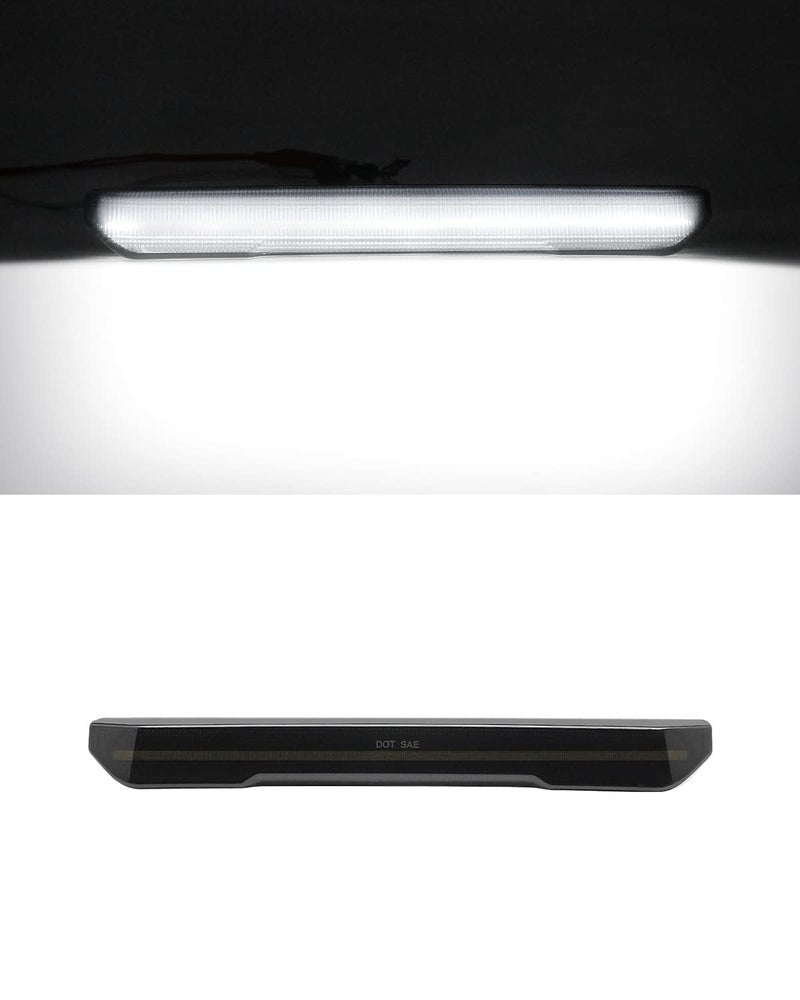 Mynoway أضواء علامة جانبية LED عديمة الرؤية 4 قطع بديلة لـ Sierra 2500HD 3500HD 2020 2021 2022 2023 2024 2025، مجموعة تجميع مصباح علامة جانبية أمامية وخلفية (عدسة مدخنة ضوء أبيض) - Image 2