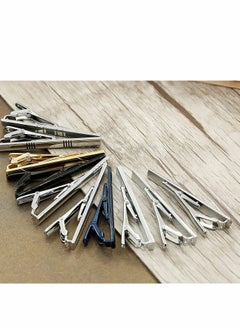 Y&D Tie Clips Set for Men Bar Clip Black Silver-Tone Gold Tone Wedding Business with Gift Box  - Image 4