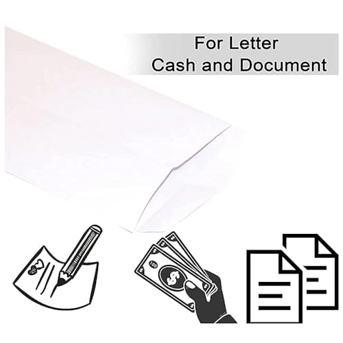 Shuban Premium White Cheque Size Paper Envelop, Thickness 80 GSM Ideal for Home Office Business Corporate Secure Mailing - 11" X 5" - (50 pcs) - Image 4