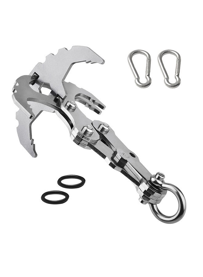 Gravity Hook With Two Carabiner And Mutifunctional Grappling 13 x 3.5 12cm