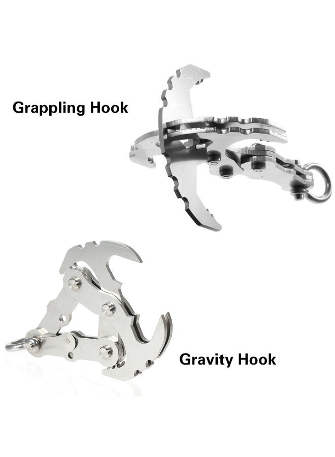 Gravity Hook With Two Carabiner And Mutifunctional Grappling 13 x 3.5 12cm